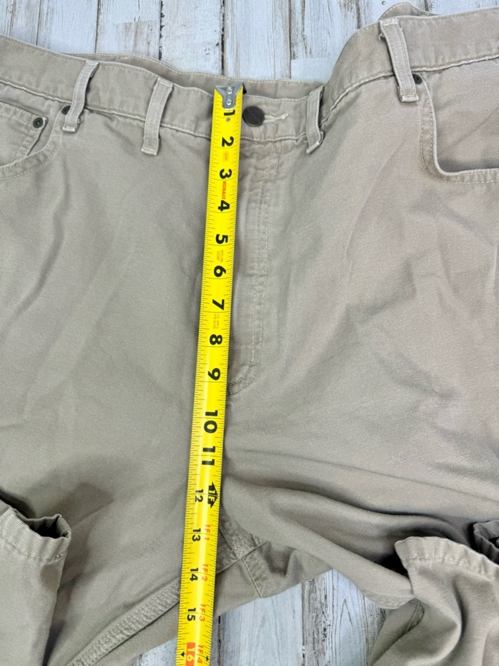 Carhartt Men's Tan Carpenter Cargo Tan Pants Size 44x31 Loose Fit - Picture 6 of 10